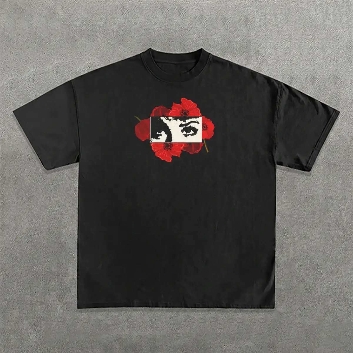 Deez Prints SCARLET BLOOM TEE detail view — graphic