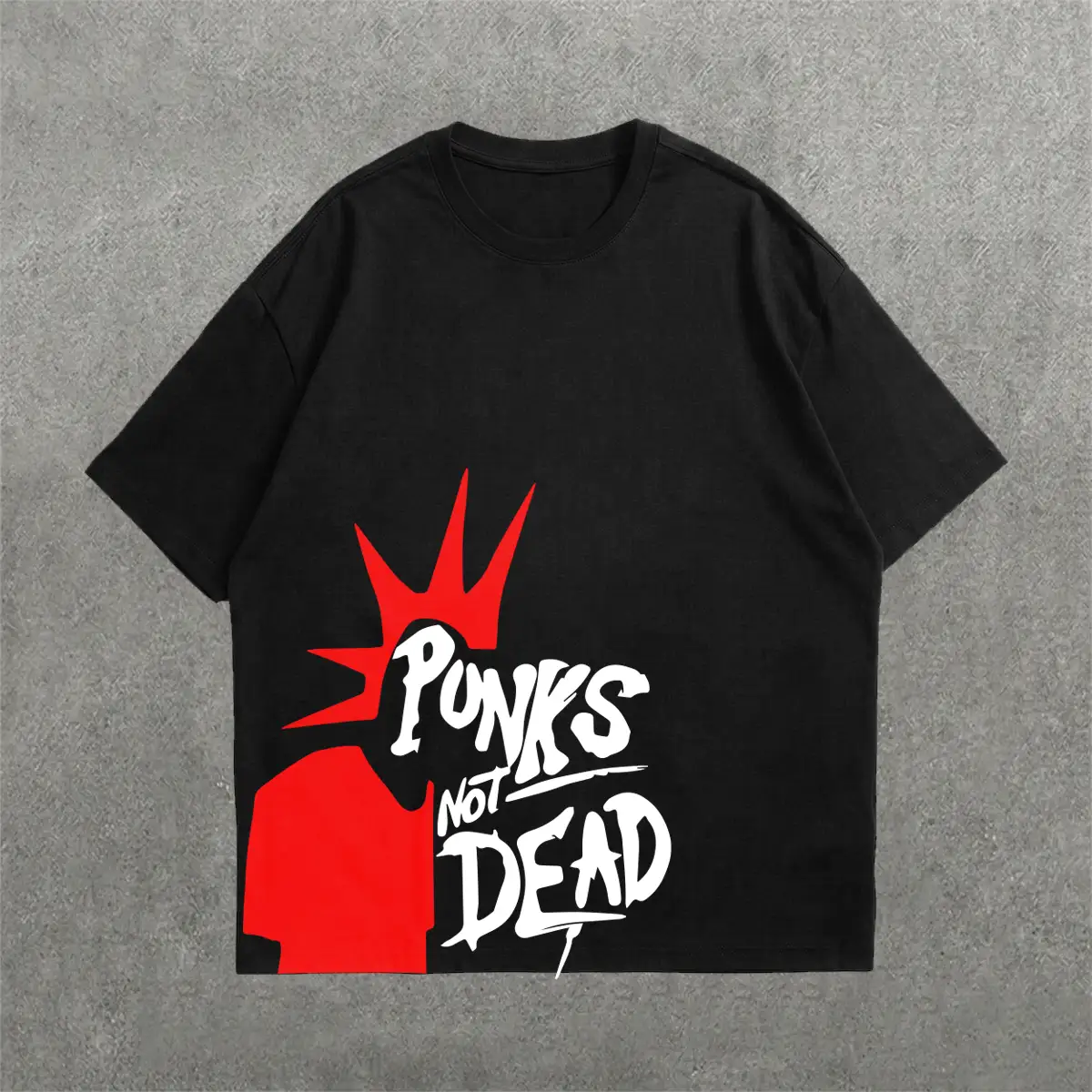 Deez Prints PUNK IS DEAD DRP SHLDR — drop shoulder
