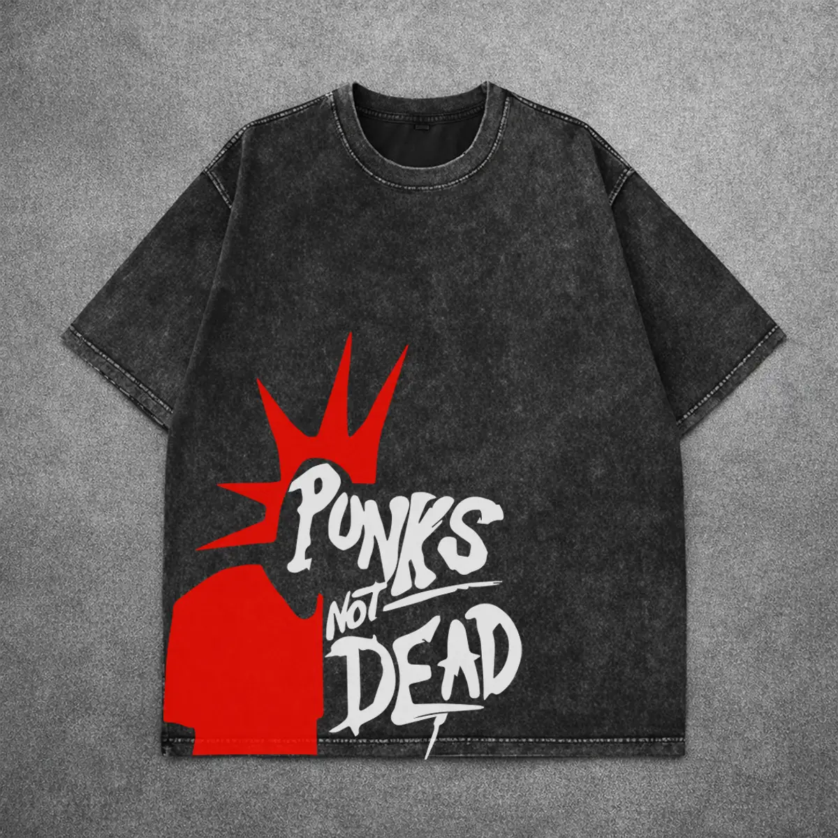 Deez Prints PUNK SKULL COMICS ACID WASH — acid wash
