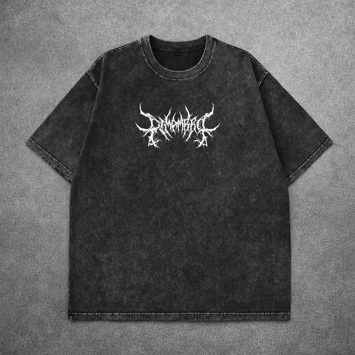 Deez Prints ABSTRACT WINGS ACID WASH TEE — acid wash