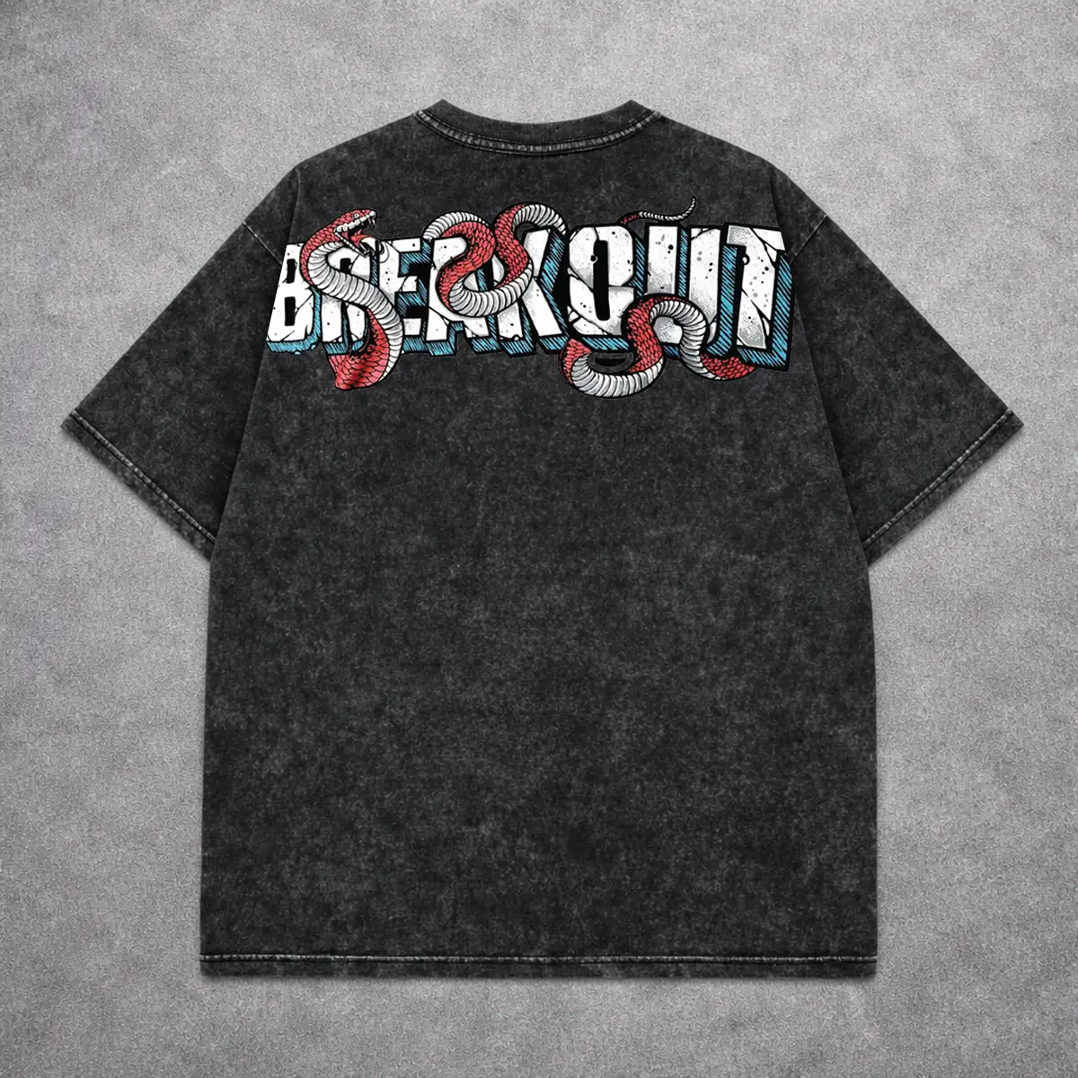 Deez Prints BREAKOUT ACID WASH TEE — acid wash