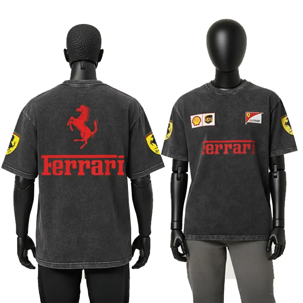 Deez Prints FERRARI ACID WASH TEE photo 3
