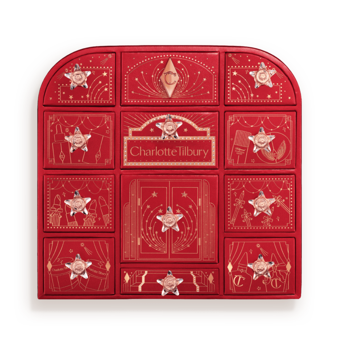 Charlotte Tilbury advent calendar 2026 Hollywood Beauty Wonderland drawers