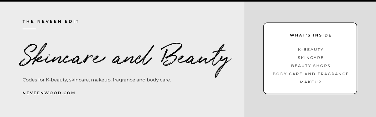 Skincare and beauty discount codes - K-beauty, skincare, makeup, fragrance and body care