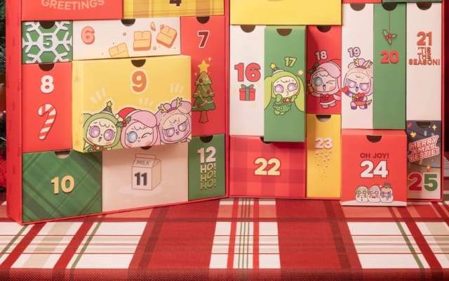 YesStyle Y So Cereal advent calendar 2026 open, showing numbered drawers 5 to 25 with the Yessies characters