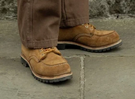 Moc Toe Boots with Rugged Trousers