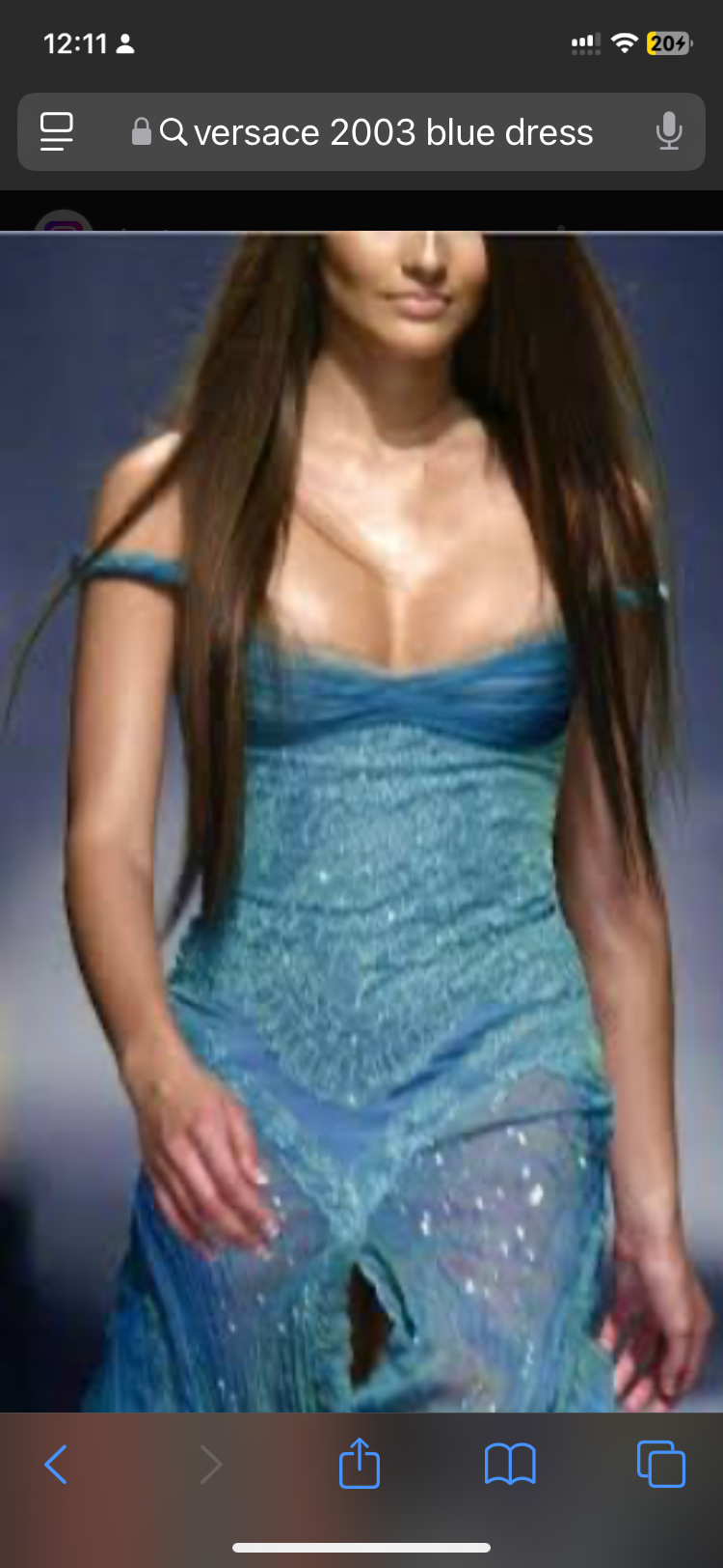 Versace 2003 Blue Dress