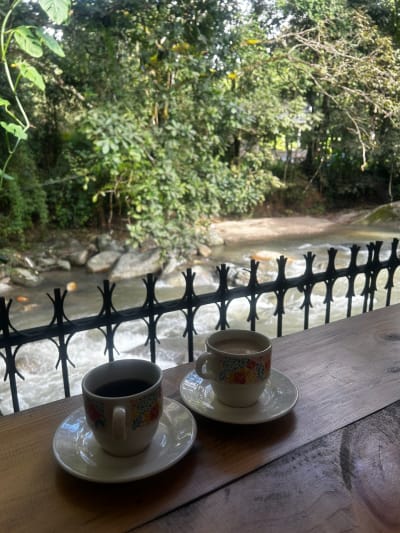 Taza de café colombiano en Minca, Sierra Nevada