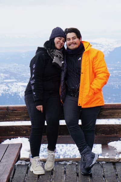 Vista de los lagos y montañas de Bariloche, Argentina