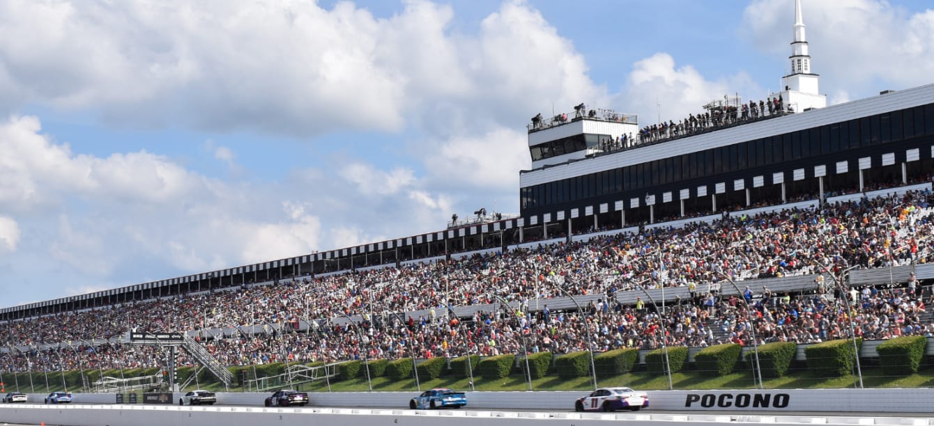 Chase Briscoe holds off Denny Hamlin to win at Pocono Raceway with  impressive fuel mileage - NBC Sports, image size:1340x612