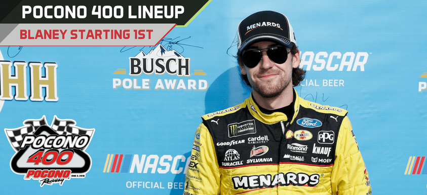 Pocono 400 Starting Lineup - Pocono Raceway - The Tricky Triangle