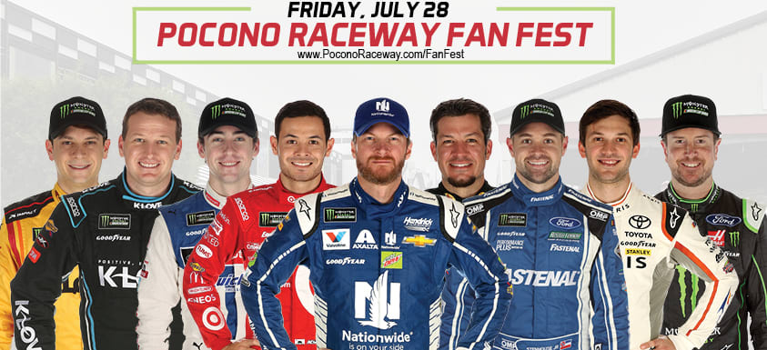 9 Cup Drivers Set For Pocono Raceway FanFest on Friday, July 28 ...