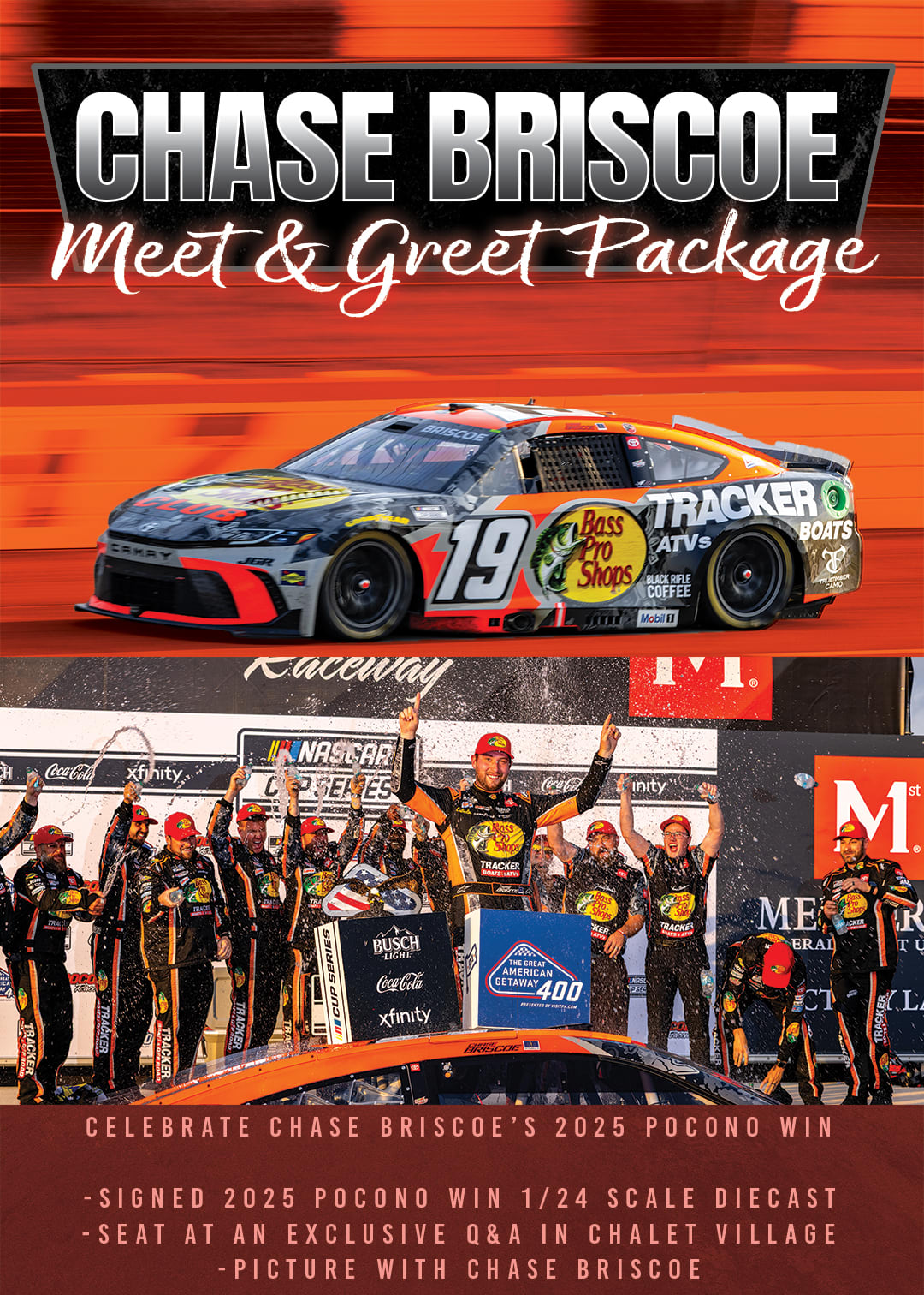Chase Briscoe Meet & Greet Package - Pocono Raceway - The Tricky Triangle