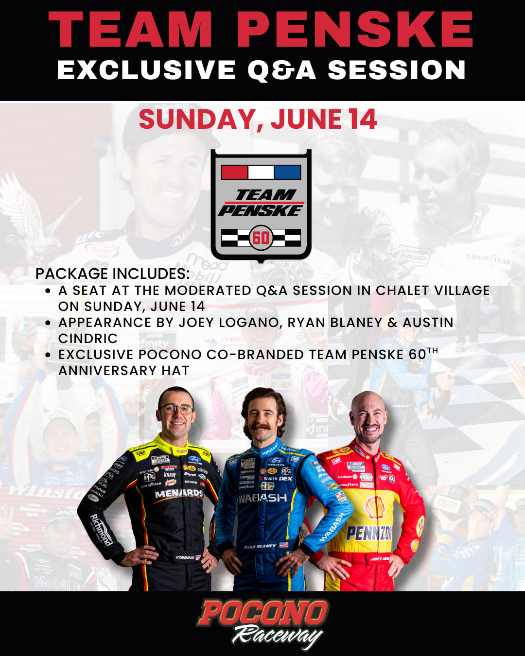 Team Penske 60th Anniversary Package - Pocono Raceway - The Tricky Triangle