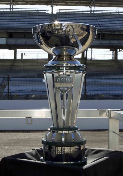 Mears, Dixon & Carpenter Unveil Fuzzy's Triple Crown Trophy
