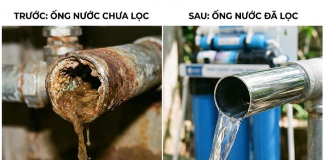 So sánh hiệu quả trước và sau khi lắp đặt máy lọc nước đầu nguồn Wamax