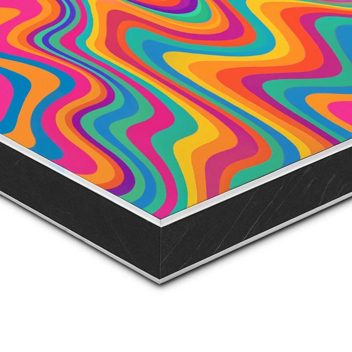 Concept close-up showing a printed composite panel with metal-colored faces and a dark core