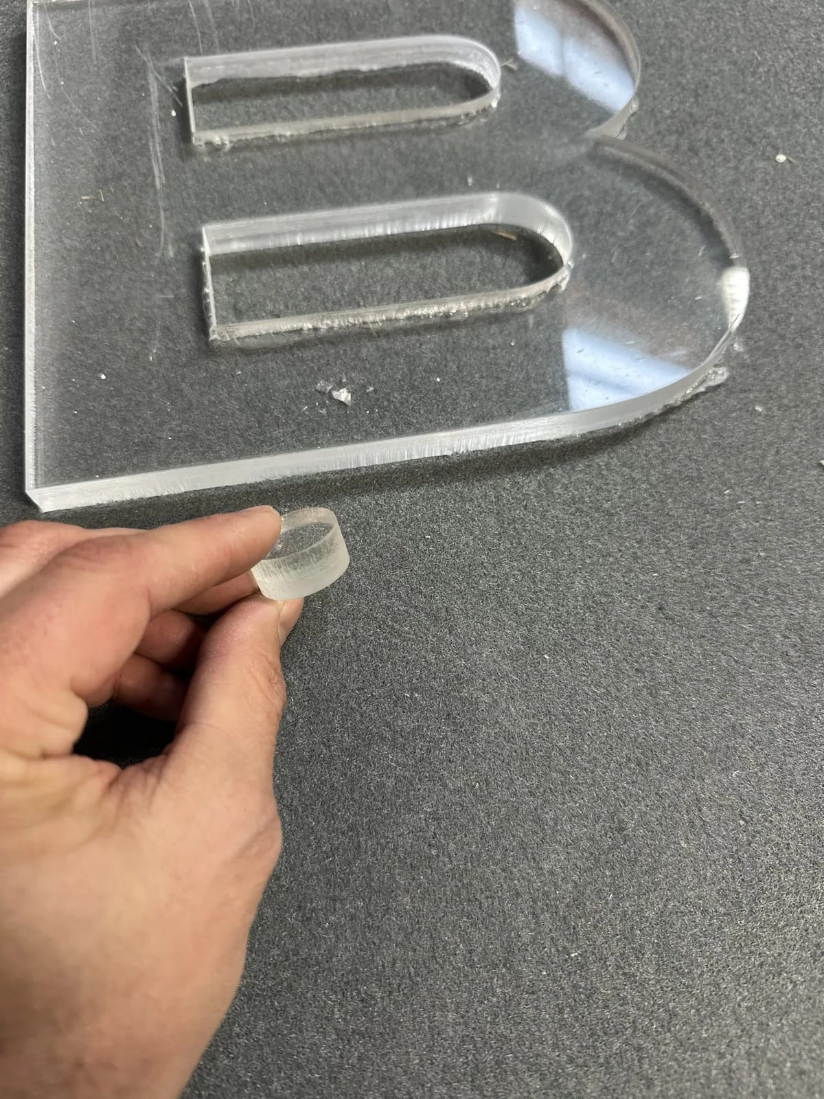 Laser cutting and pounce pattern prep for BetterUp dimensional letters