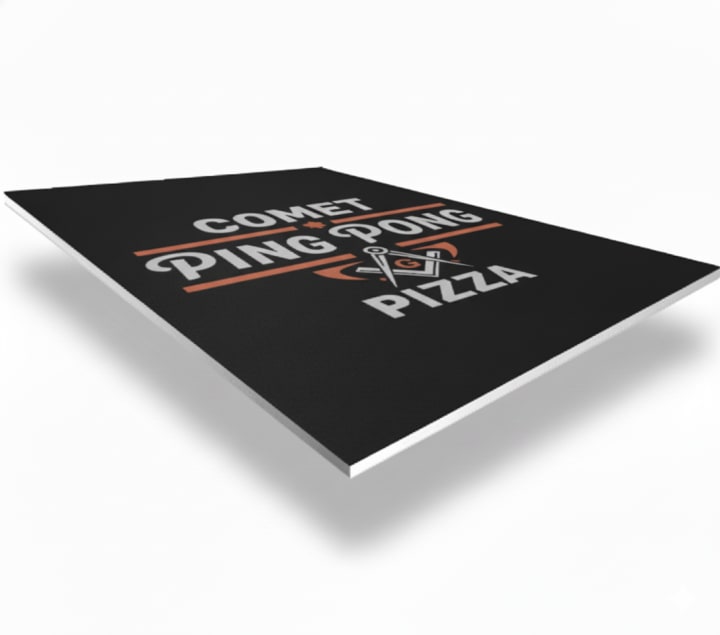 Custom PVC sign board with full-color printing.