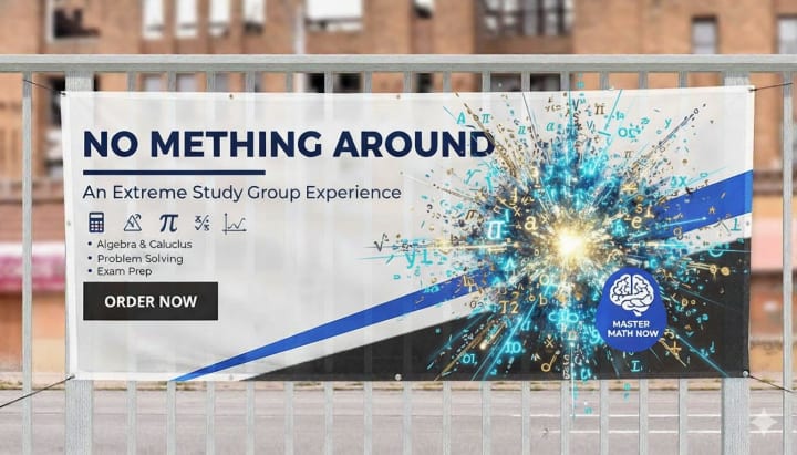 Large retail banner designed for storefront promotion and visibility