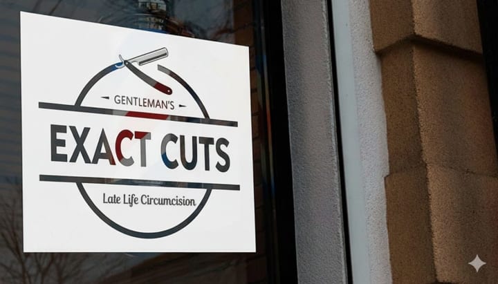 Cut vinyl logo and lettering applied to a window as a clean, high-contrast decal