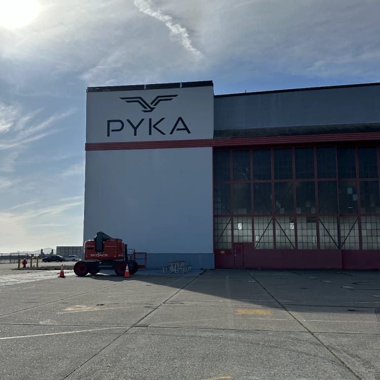 PYKA Hangar Exterior Building Signage Wide.