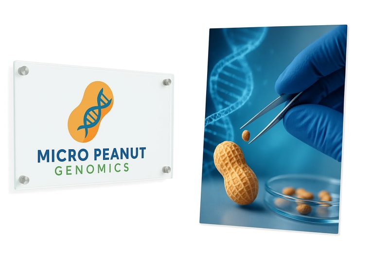 Custom acrylic logo sign in modern office lobby