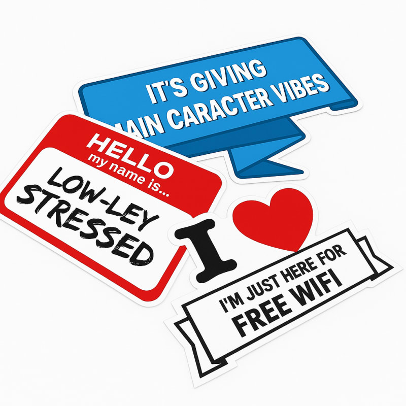 Die cut stickers for branding and promotional use