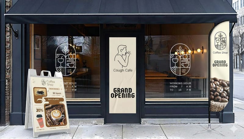 Custom open signs business storefront