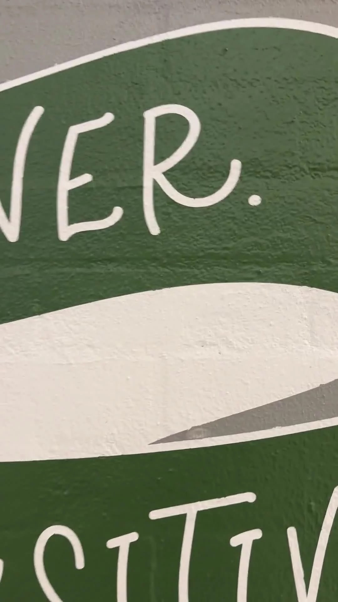 Hand-painted sign installation at a Roseville, California mall storefront.