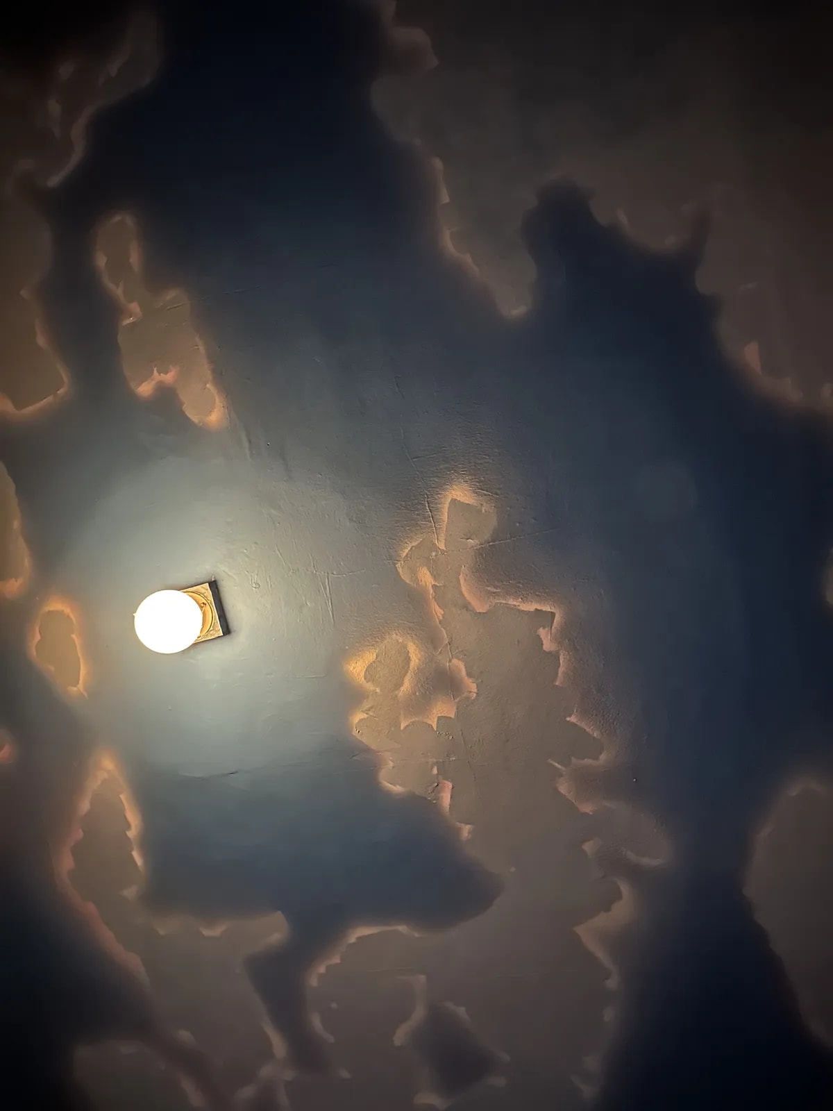 Ceiling sky mural in progress