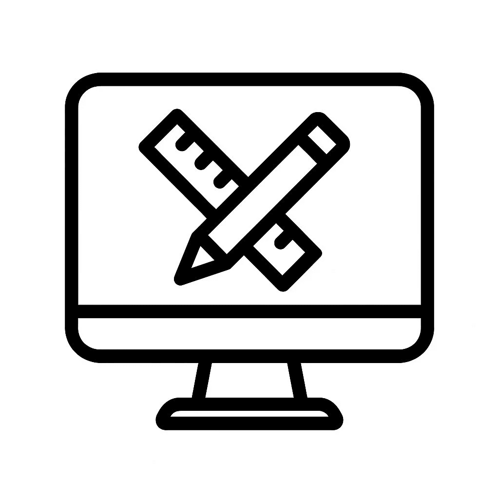 Custom sign layout reviewed on a digital display