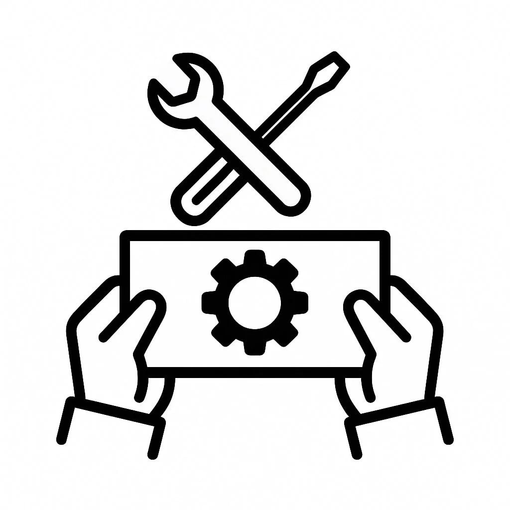 Tools and hardware prepared for sign fabrication and installation