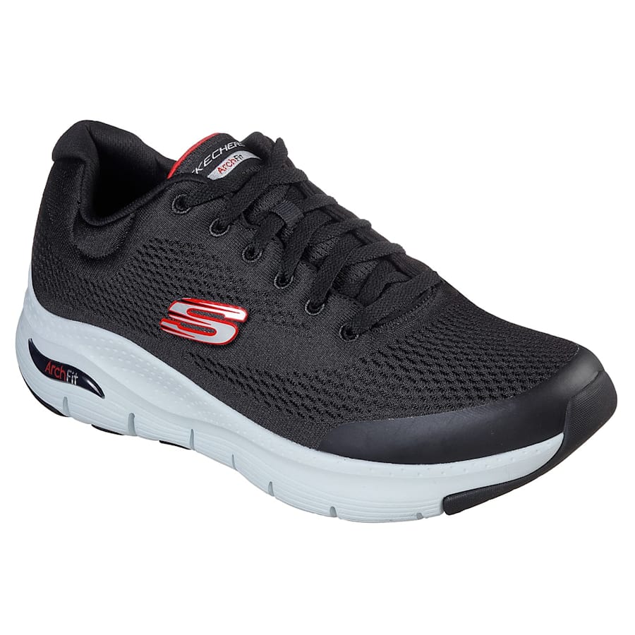 SKECHERS 232040 NEGRO-ROJO ARCH
