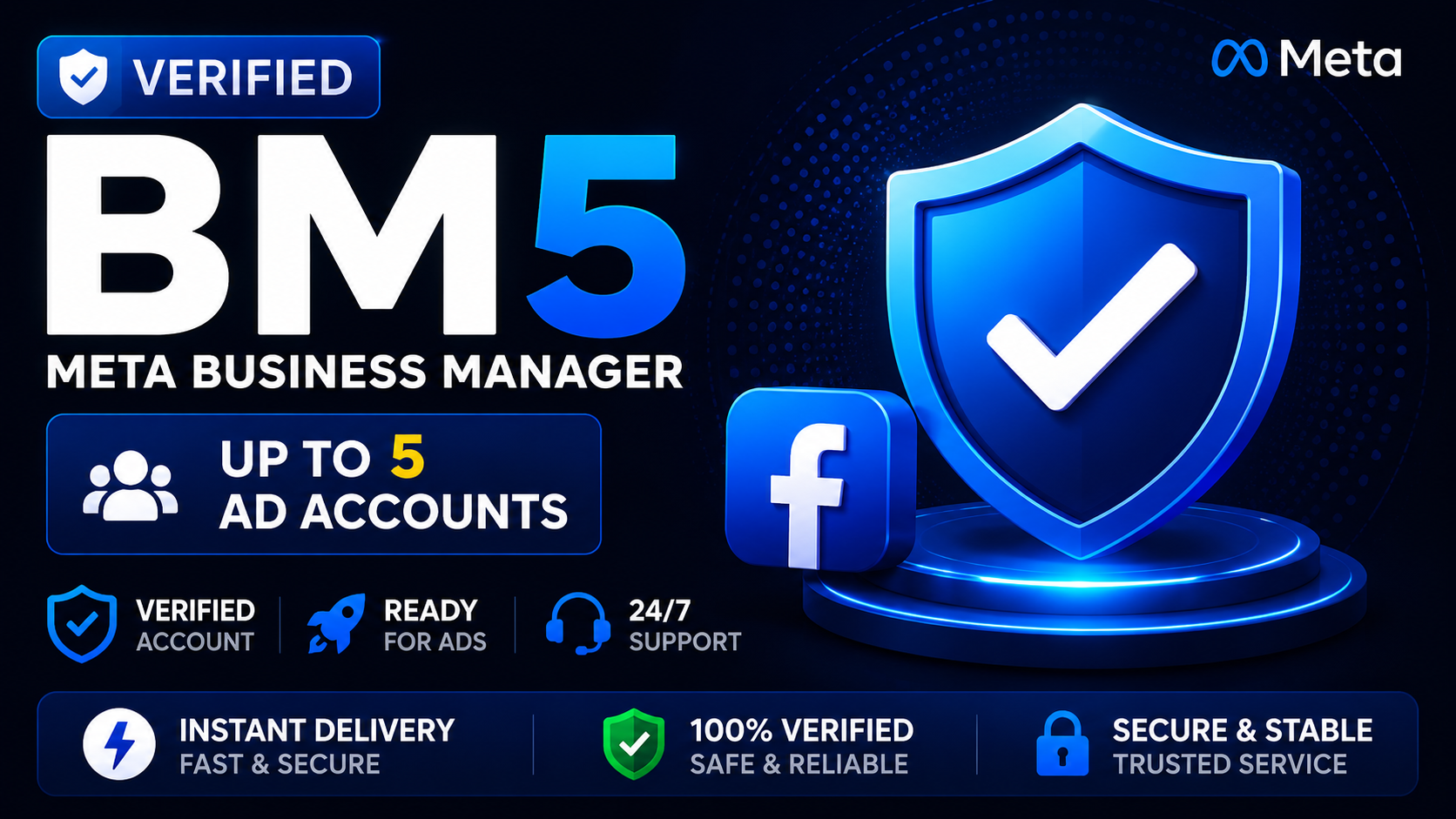 Verified BM5 | Meta Business Manager 5 | Ready for Ads