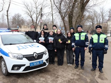 Сотрудница Госавтоинспекции в Воскресенске провела акцию «Мы - за безопасную дорогу»