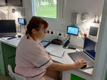 Мобильный медицинский комплекс продолжает работу в Луховицах
