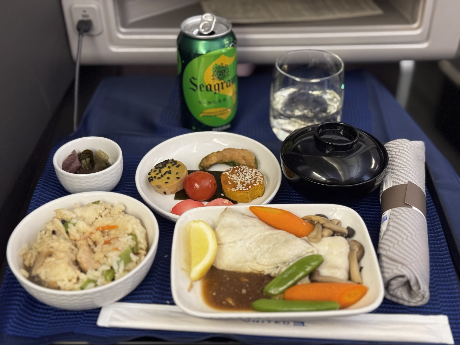 business class dinner