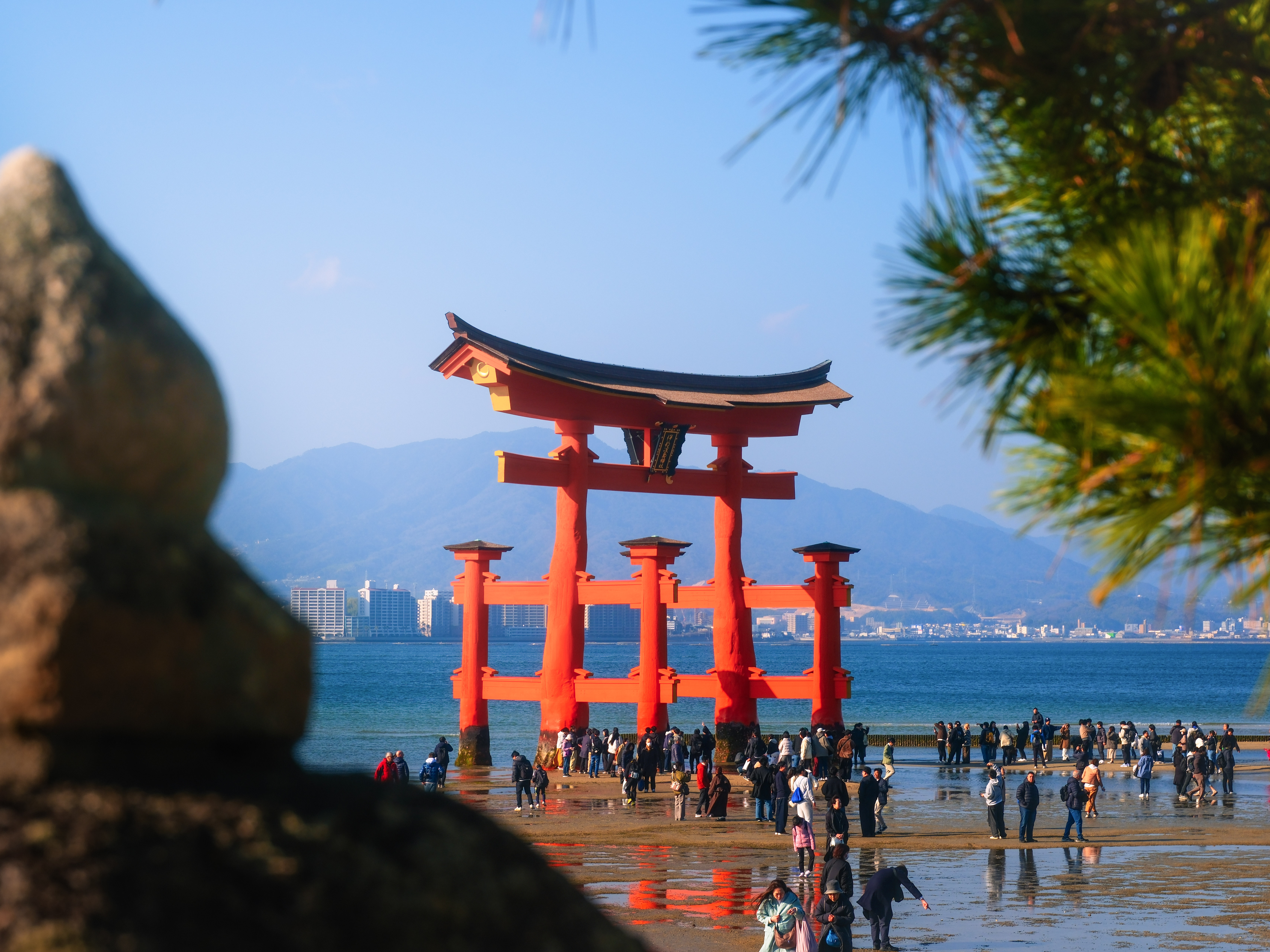 floating torii closer up