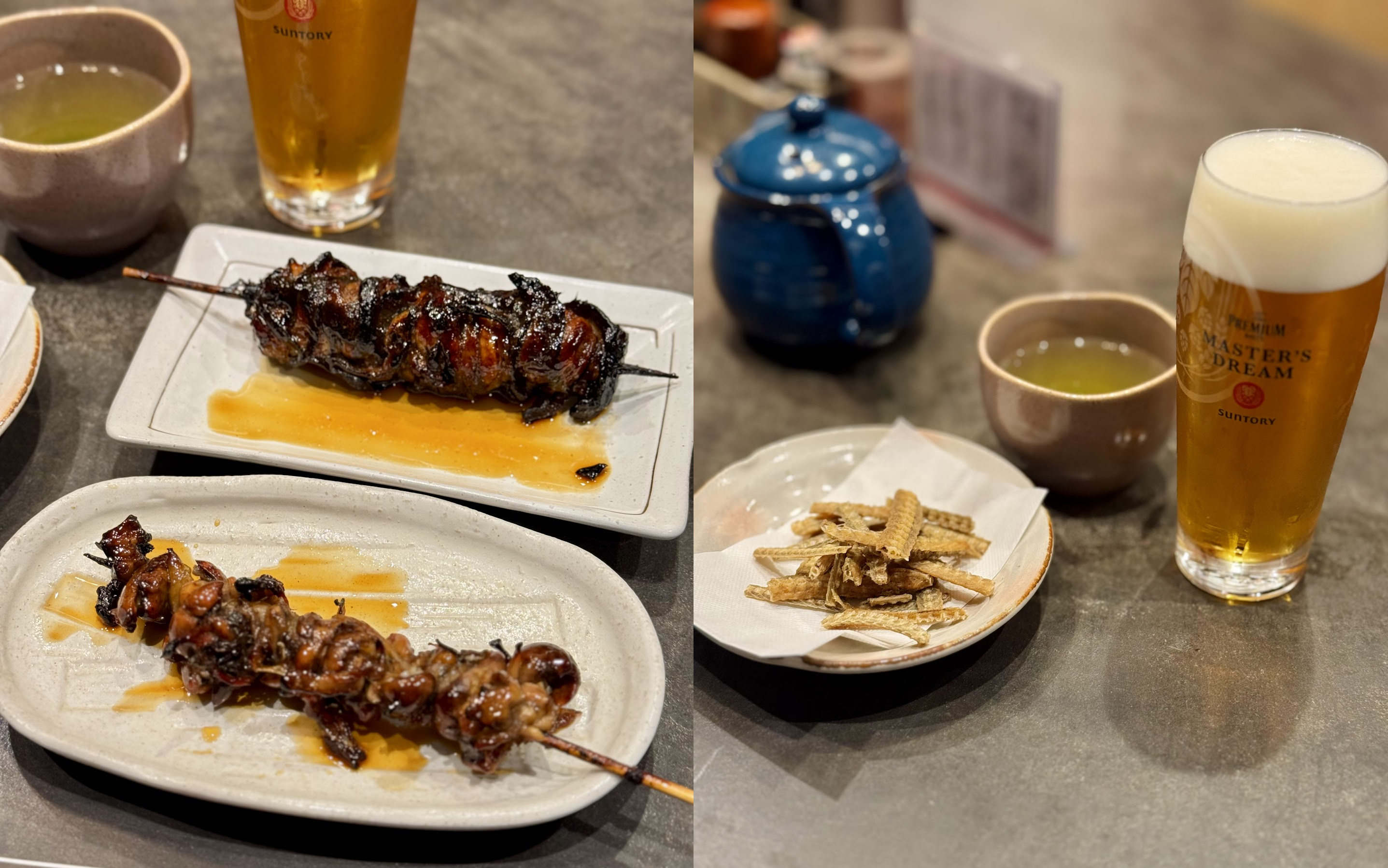 skewers and bone chips