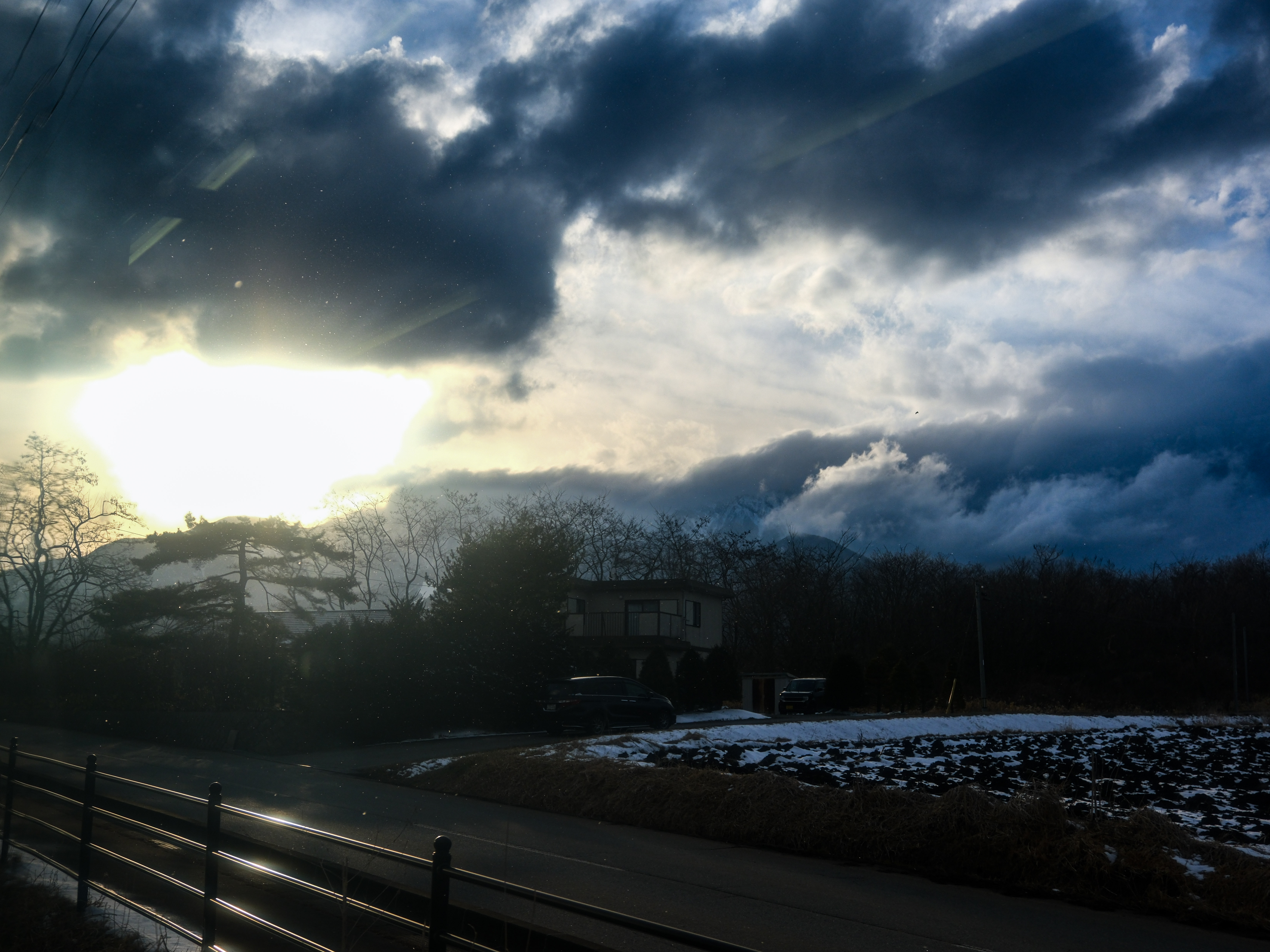 sunset from the train