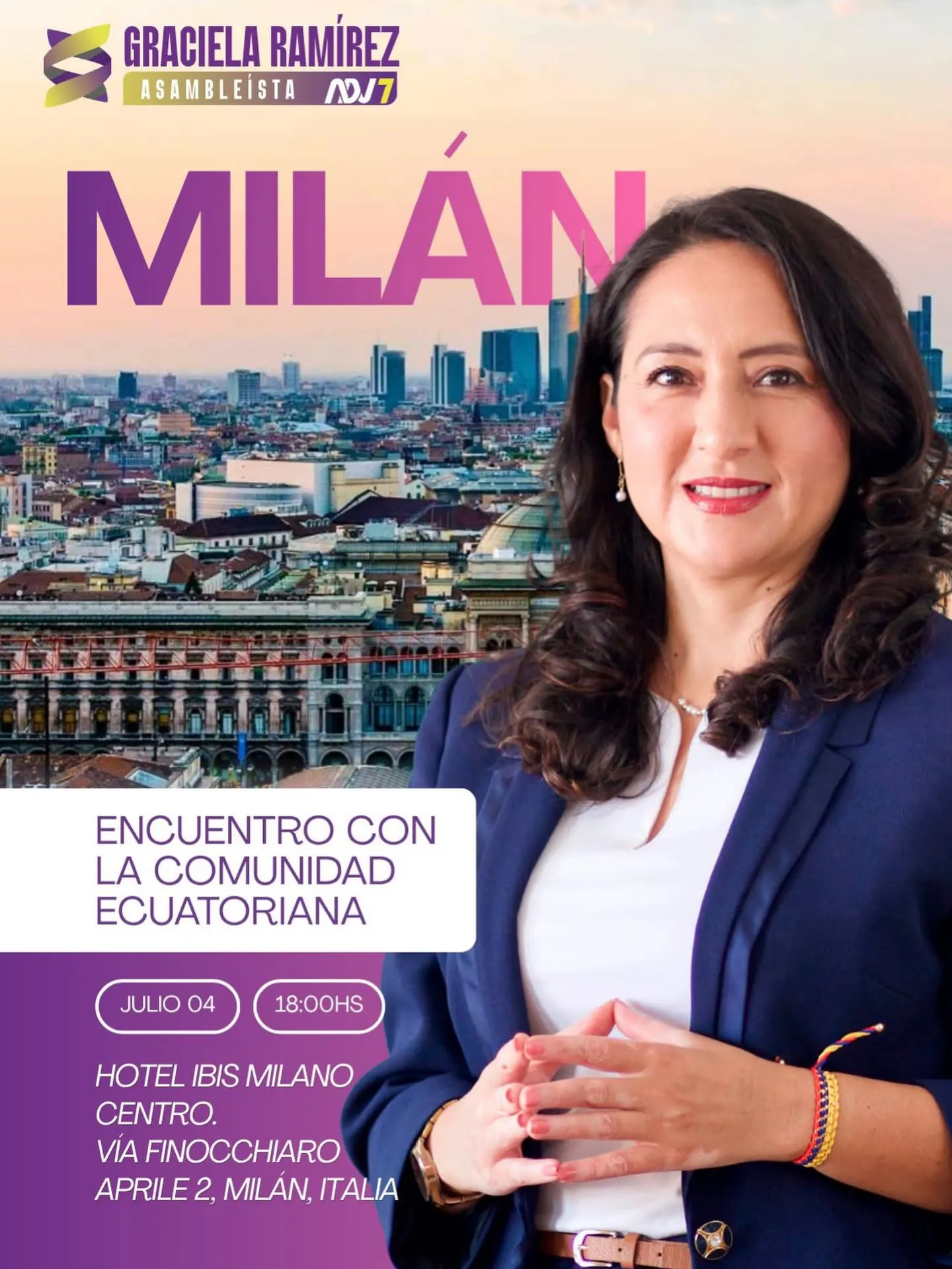 Encuentro con la comunidad ecuatoriana en Milán