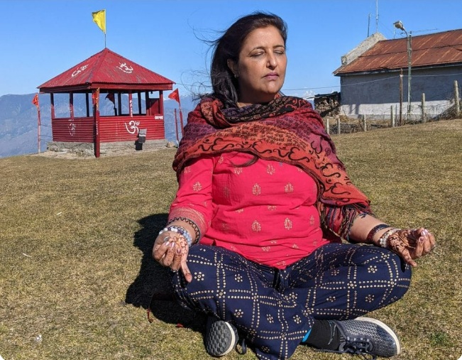 Bhupi meditating in India