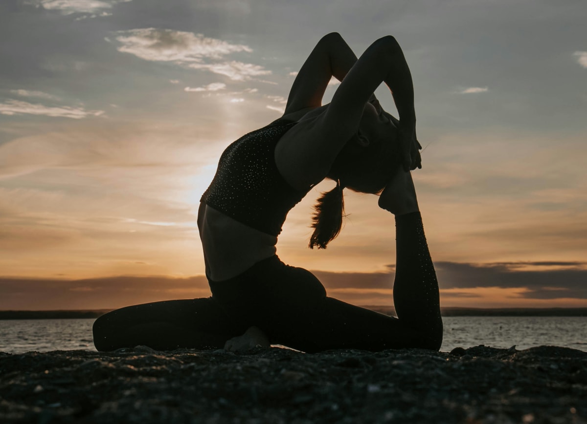 Anaïs Grau en séance de yoga