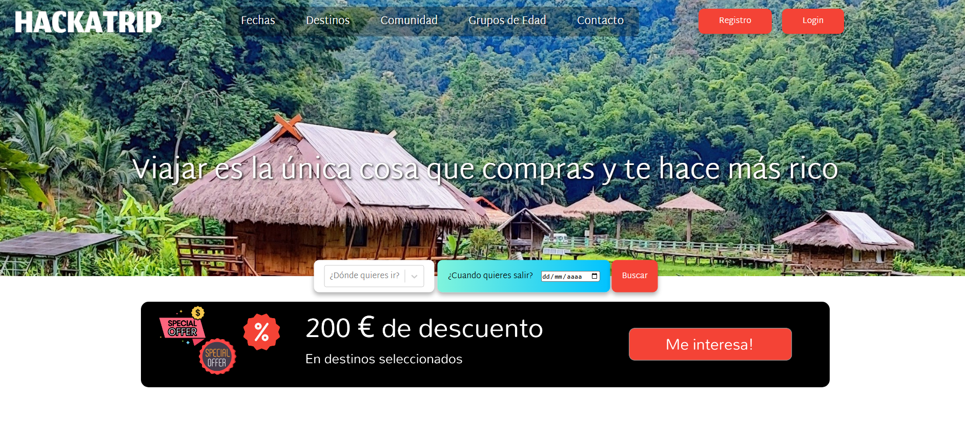 Hackatrip: Plataforma de planificación de viajes Full Stack.