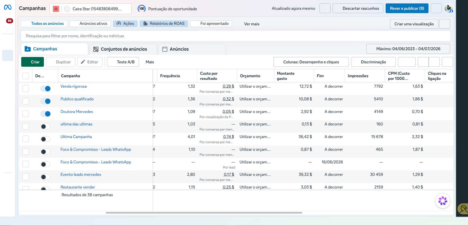 Campanhas de Meta & Google Ads — caso 3