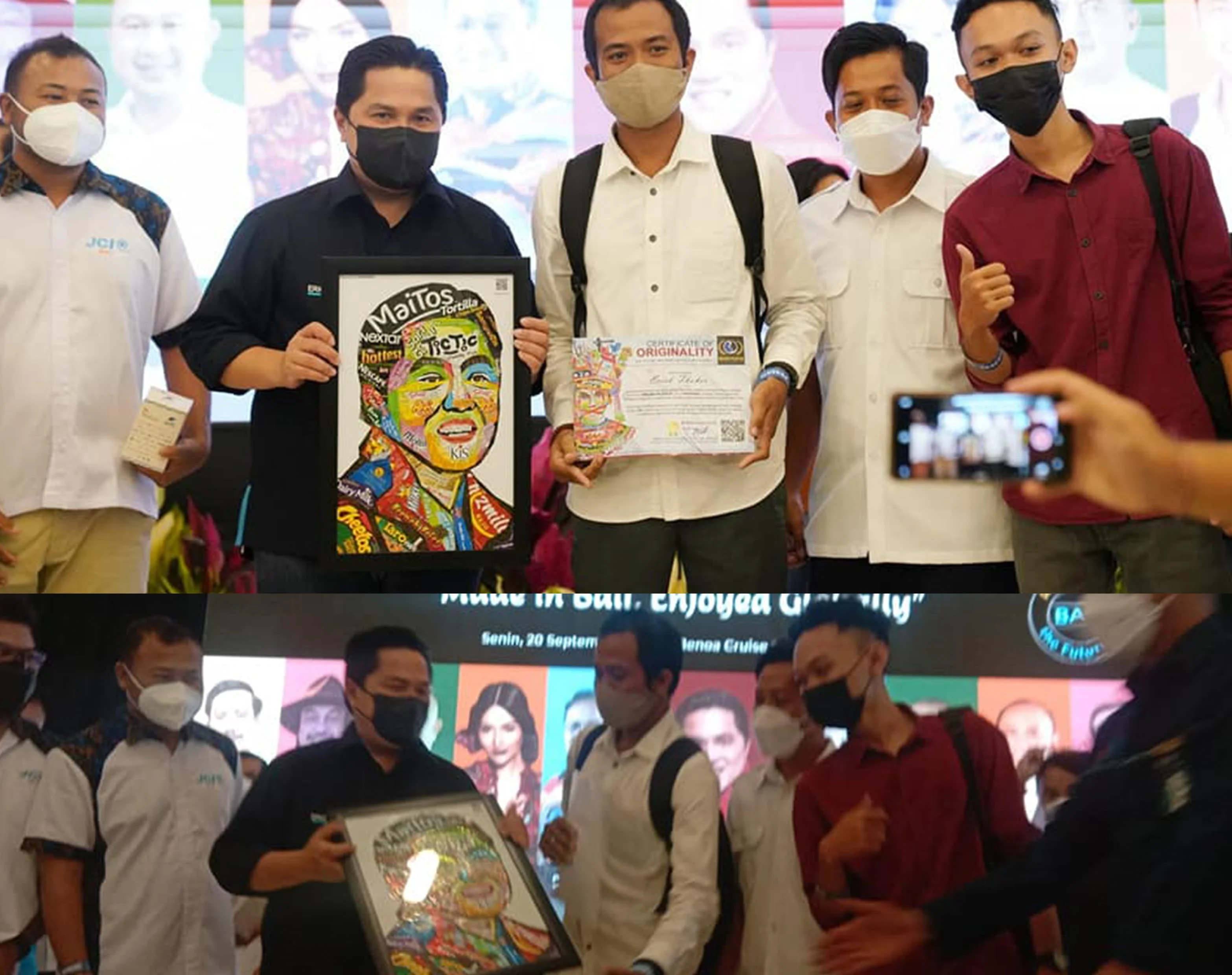 Penyerahan Wajah Plastik ke Menteri BUMN Erick Thorir