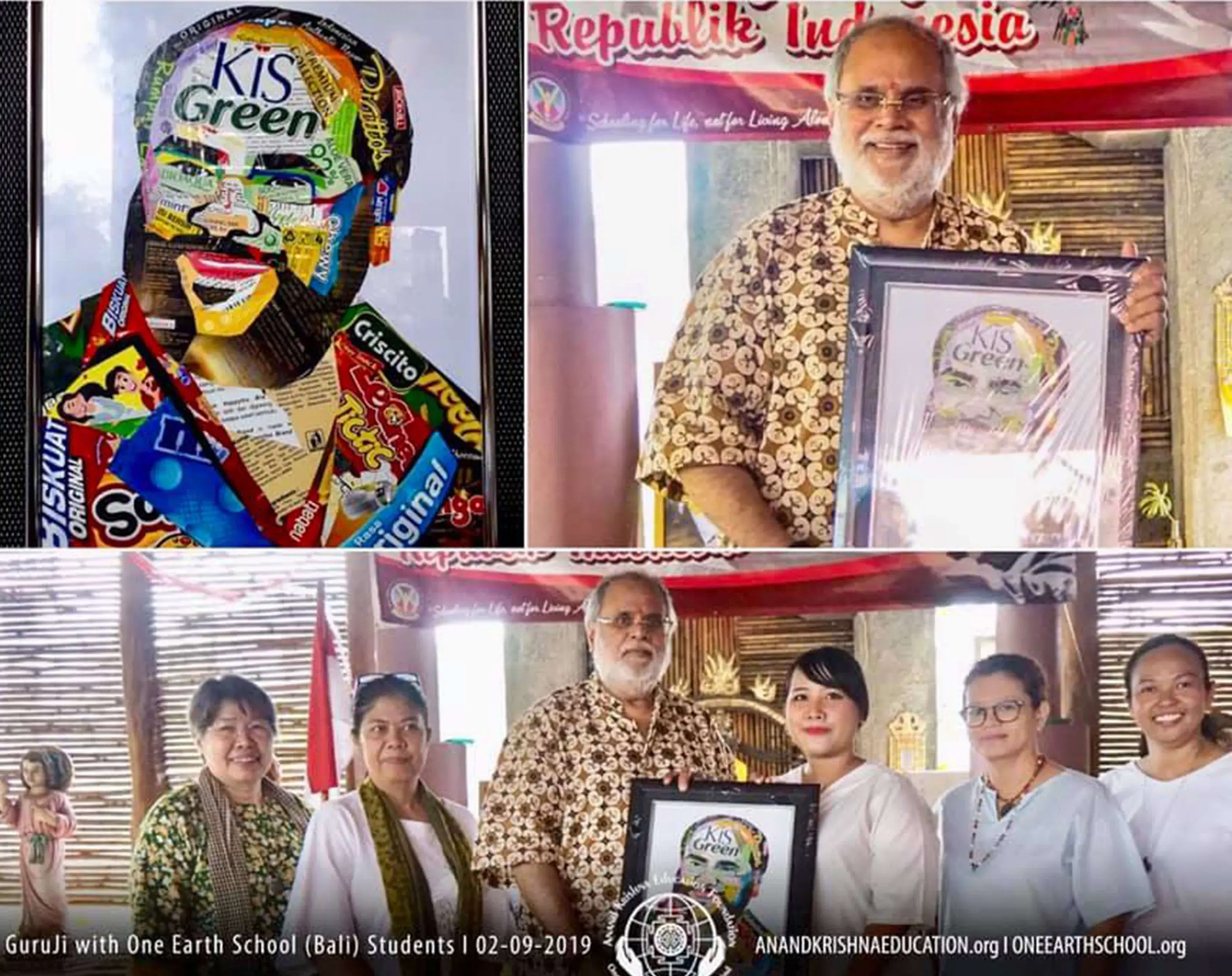 Penyerahan wajah Plastik ke Anand Khrisna