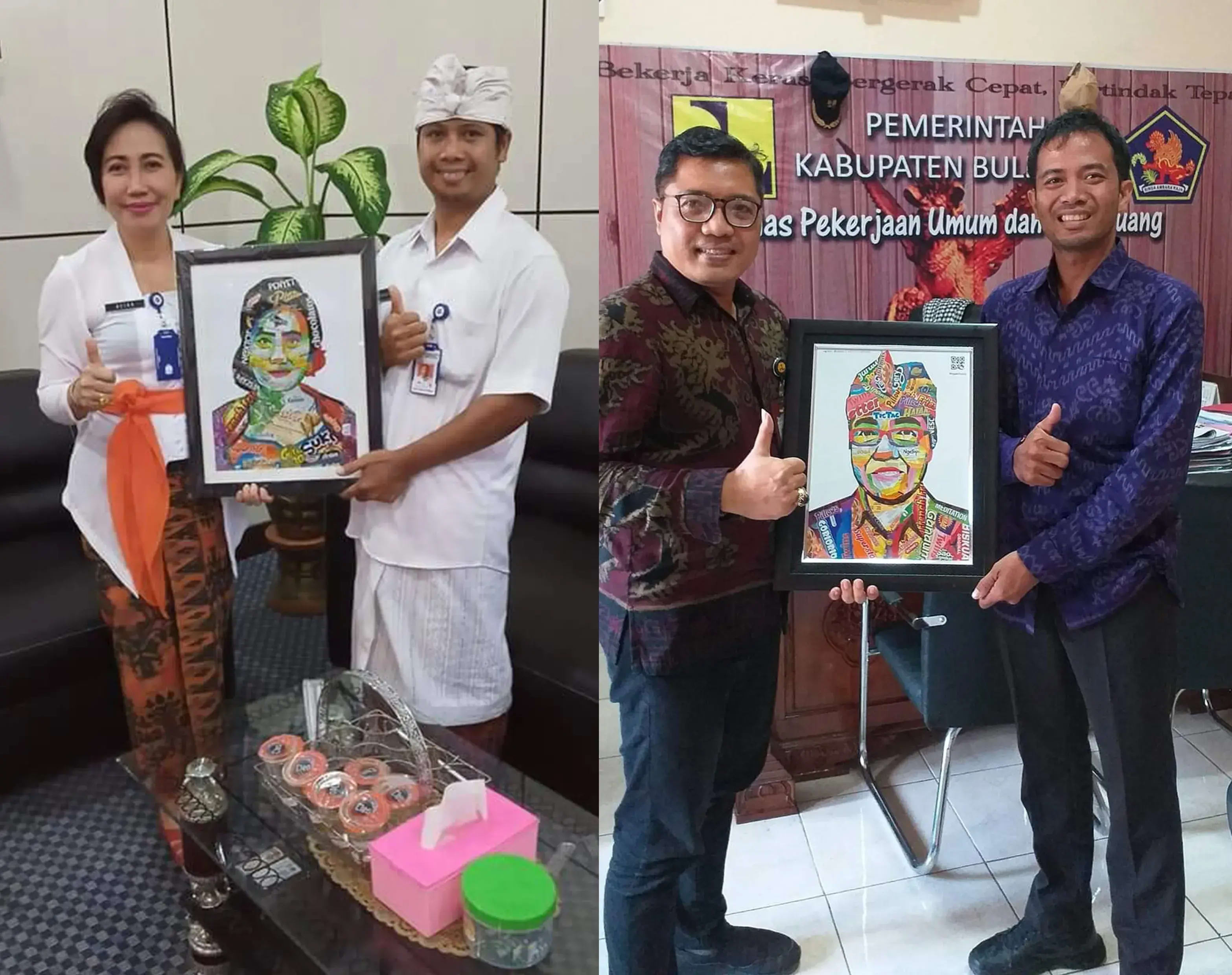 Penyerahan wajah Plastik ke Kepala Dinas Buleleng