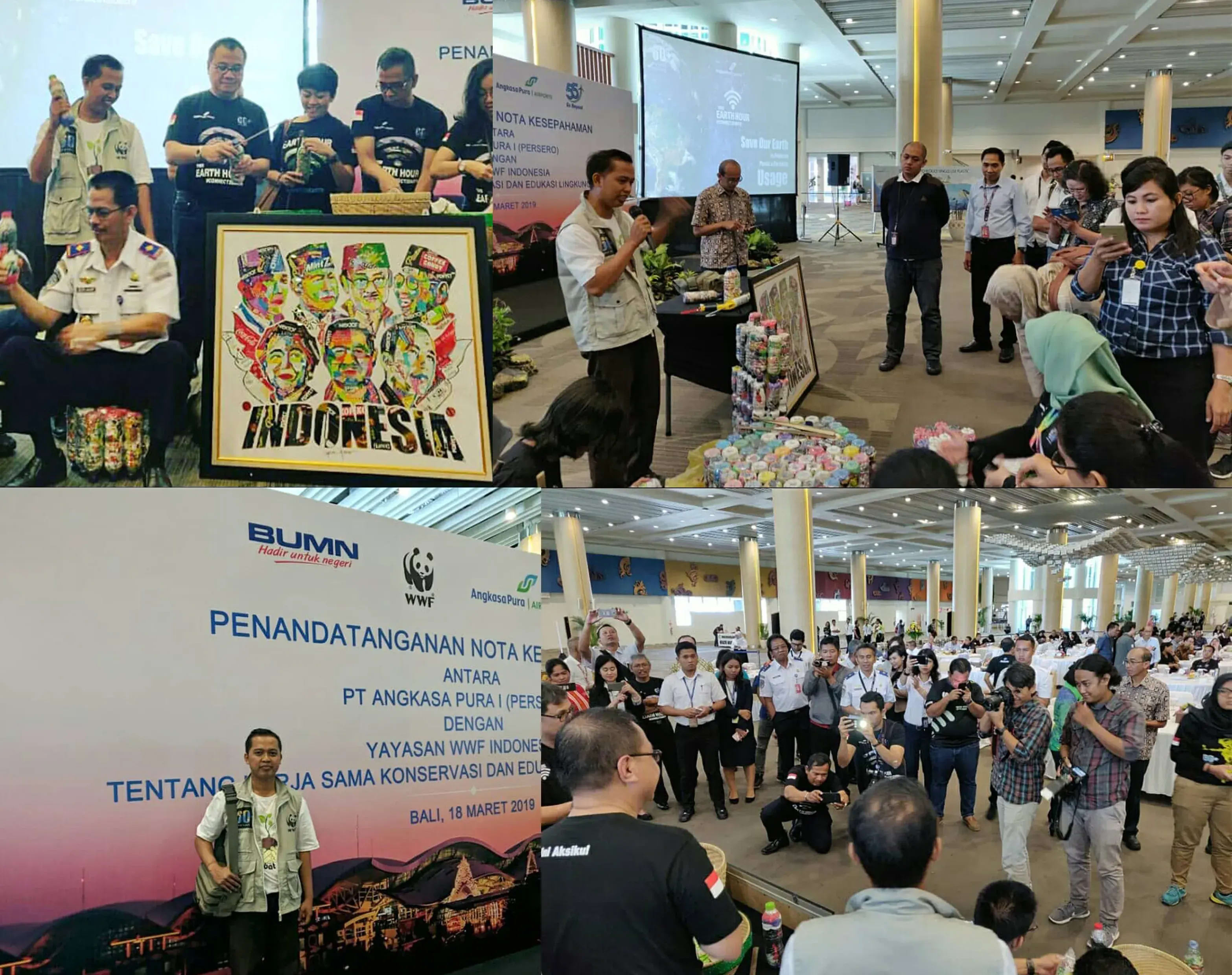 Workshop Wajah Plastik PT angkasa Pura II WWF One Earth 2019